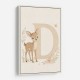 D For Deer Nursery Wall Art