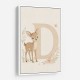 D For Deer Nursery Wall Art