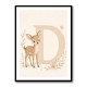 D For Deer Nursery Wall Art