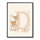 D For Deer Nursery Wall Art