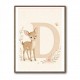 D For Deer Nursery Wall Art