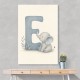 E For Elephant Nursery Wall Art