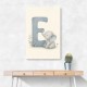 E For Elephant Nursery Wall Art