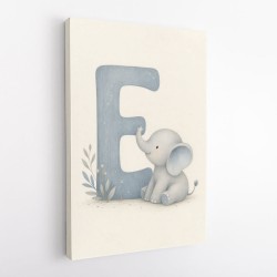 E For Elephant Nursery Wall Art