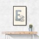 E For Elephant Nursery Wall Art