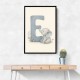 E For Elephant Nursery Wall Art