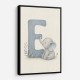 E For Elephant Nursery Wall Art