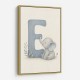 E For Elephant Nursery Wall Art