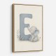 E For Elephant Nursery Wall Art