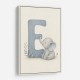 E For Elephant Nursery Wall Art