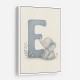 E For Elephant Nursery Wall Art