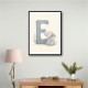 E For Elephant Nursery Wall Art