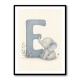 E For Elephant Nursery Wall Art