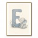 E For Elephant Nursery Wall Art