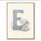 E For Elephant Nursery Wall Art