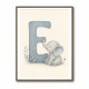 E For Elephant Nursery Wall Art