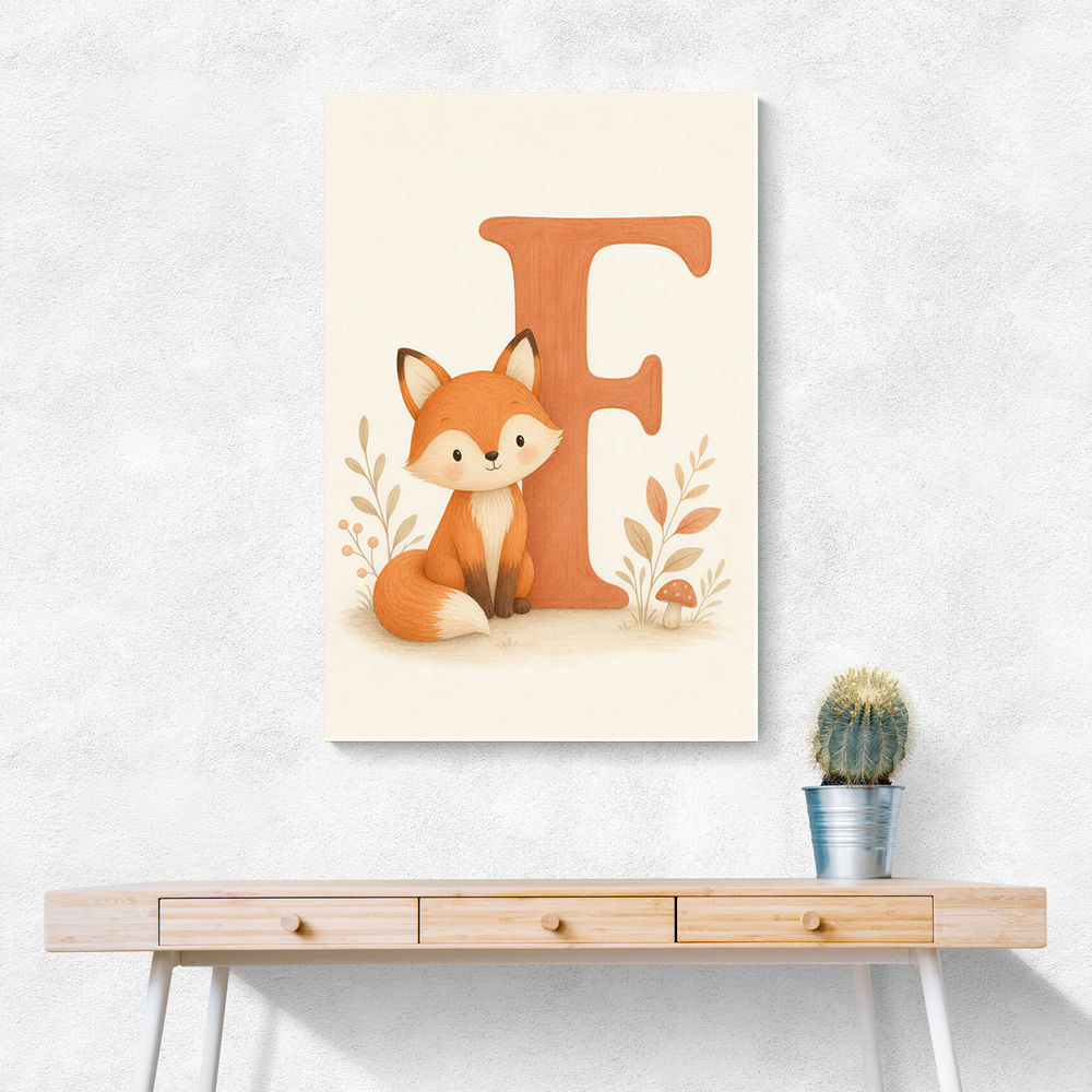 F For Fox Nursery Wall Art