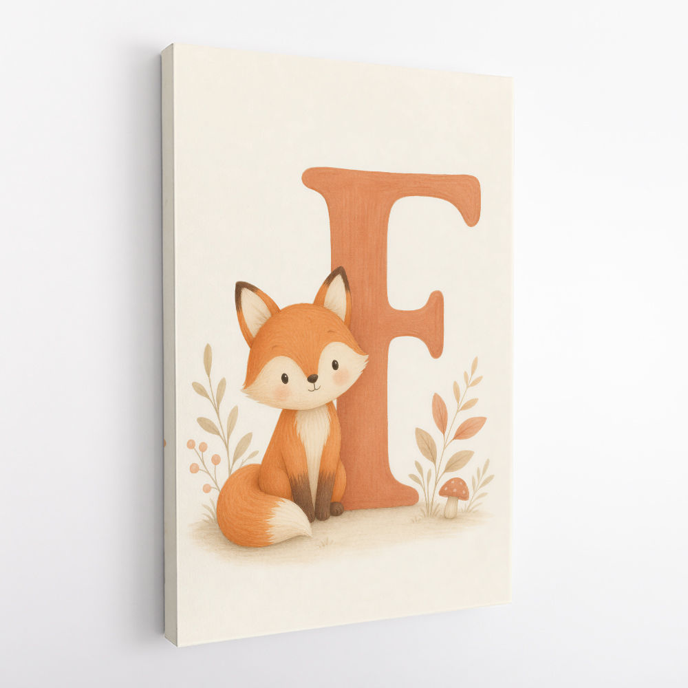 F For Fox Nursery Wall Art