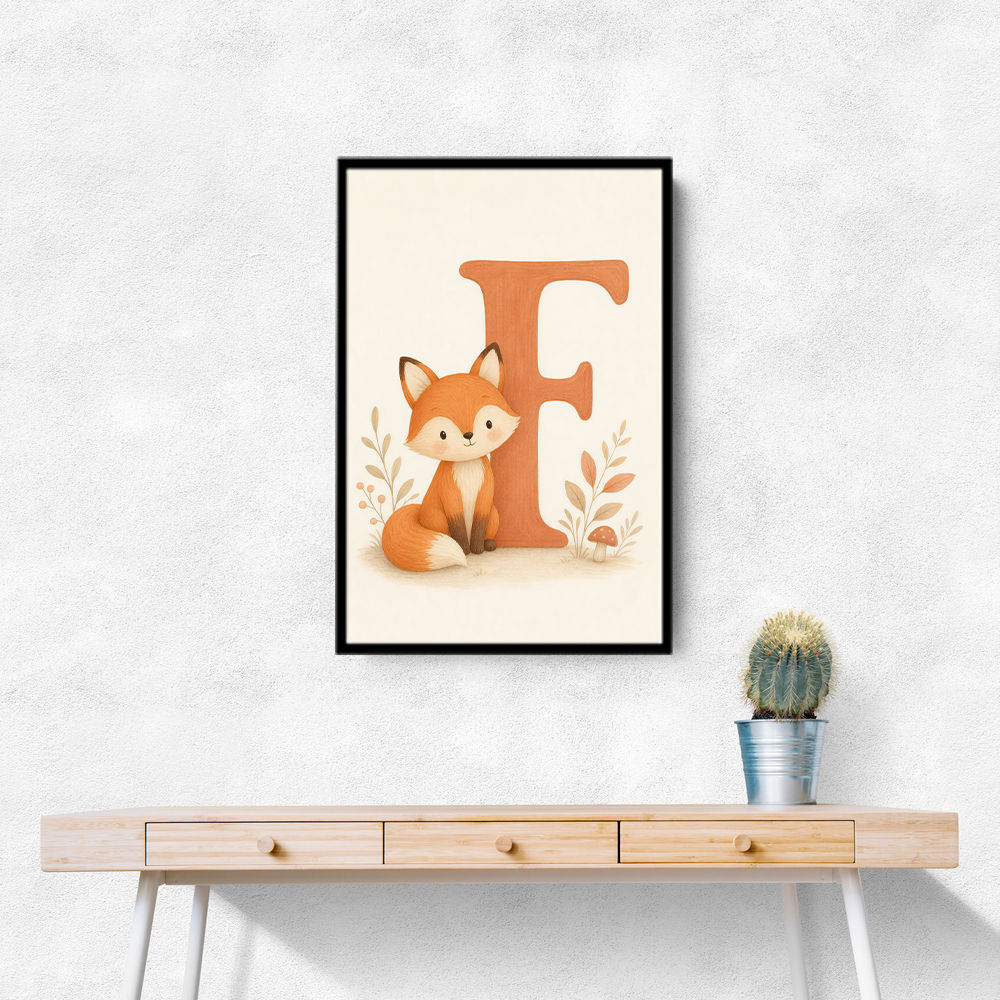 F For Fox Nursery Wall Art