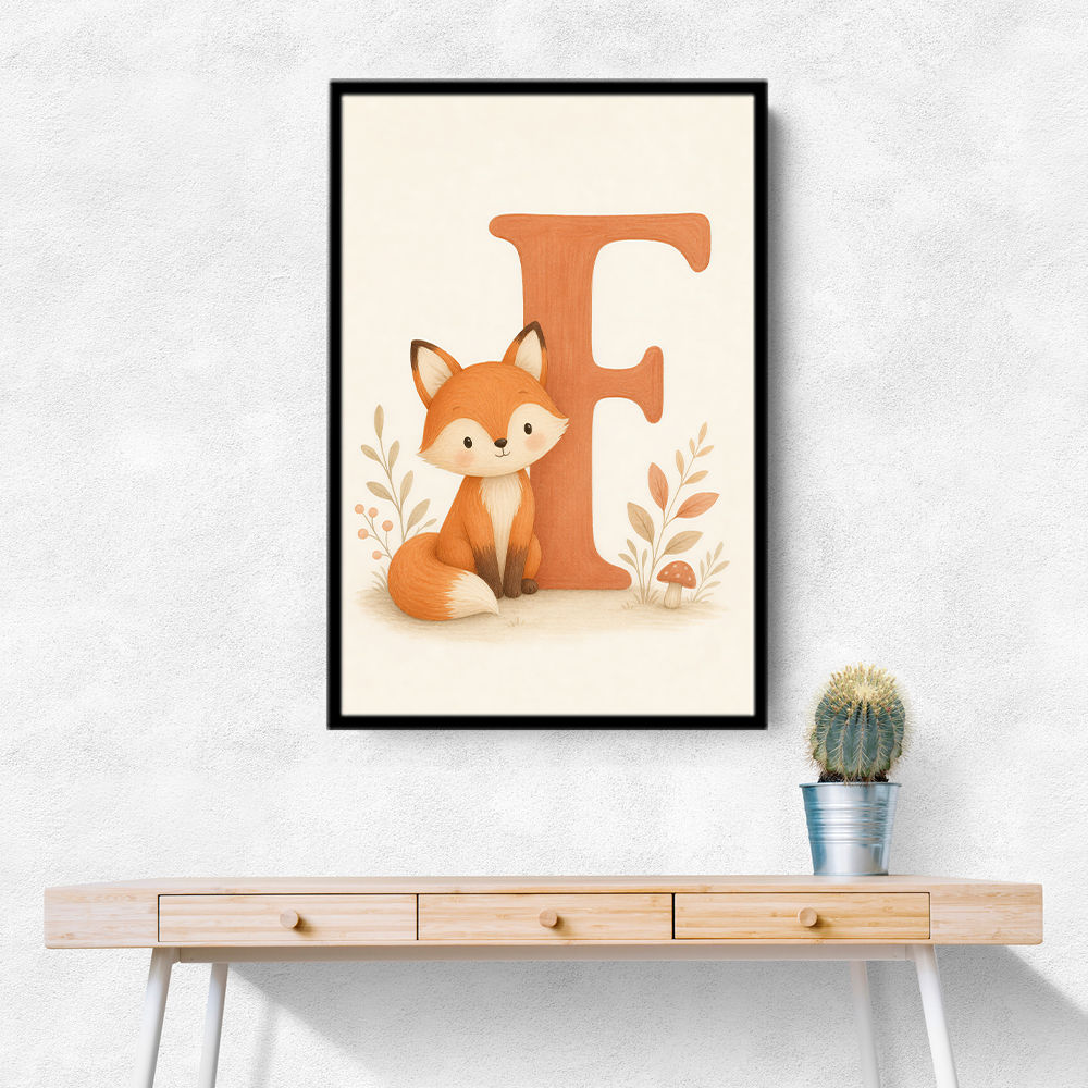 F For Fox Nursery Wall Art