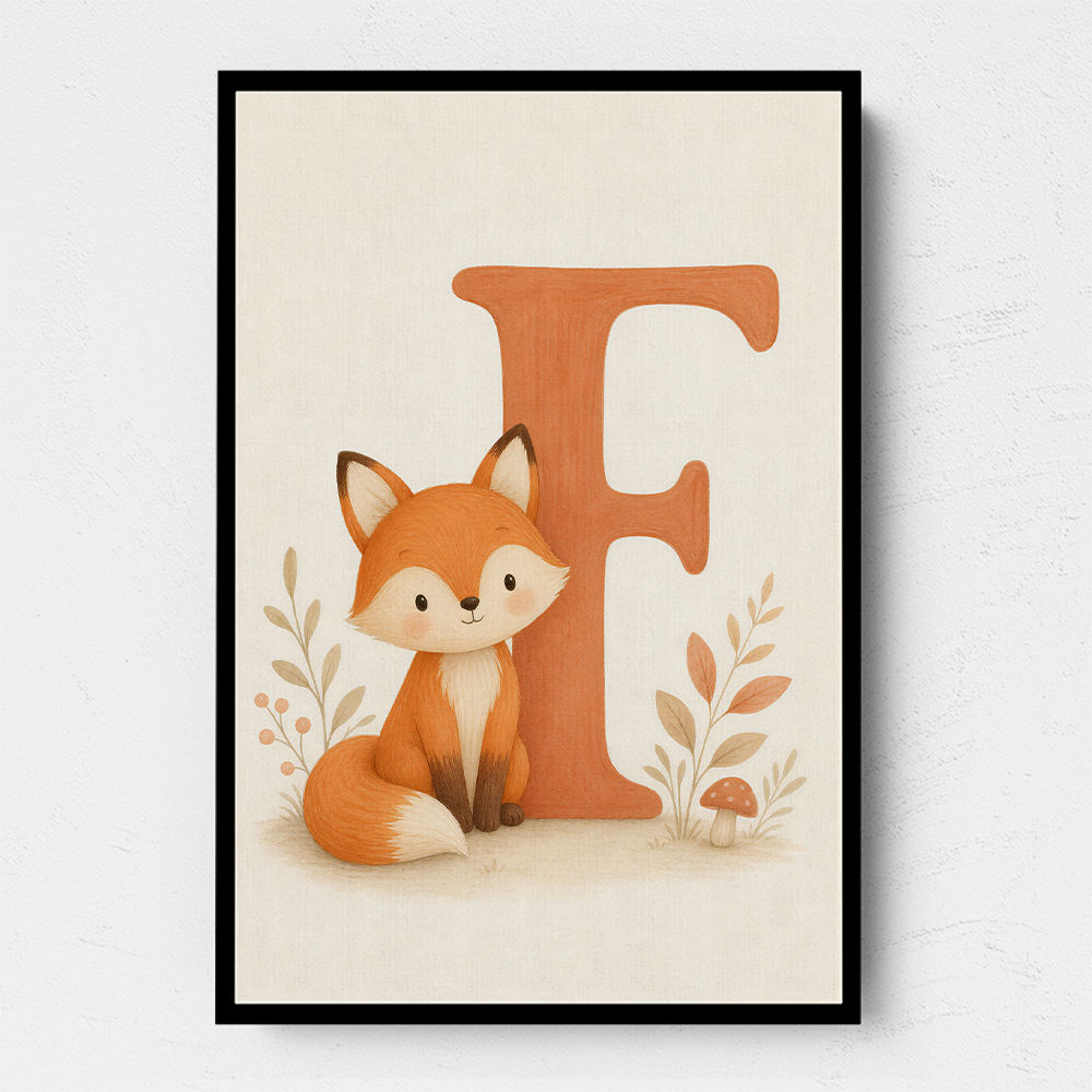F For Fox Nursery Wall Art
