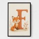 F For Fox Nursery Wall Art