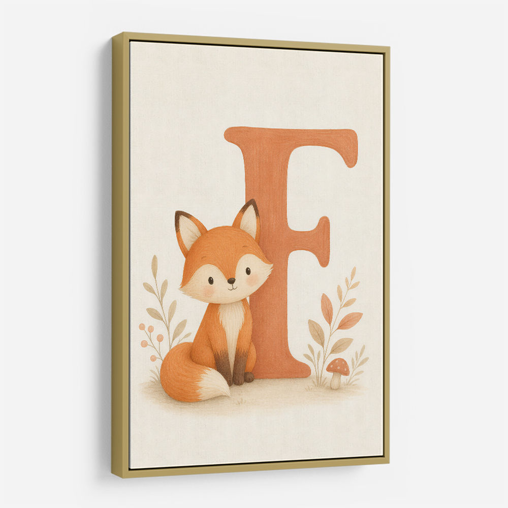 F For Fox Nursery Wall Art