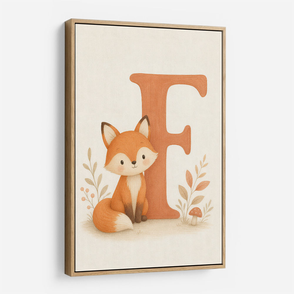 F For Fox Nursery Wall Art