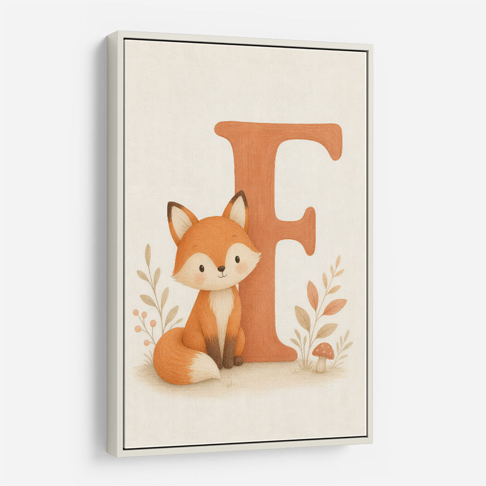 F For Fox Nursery Wall Art