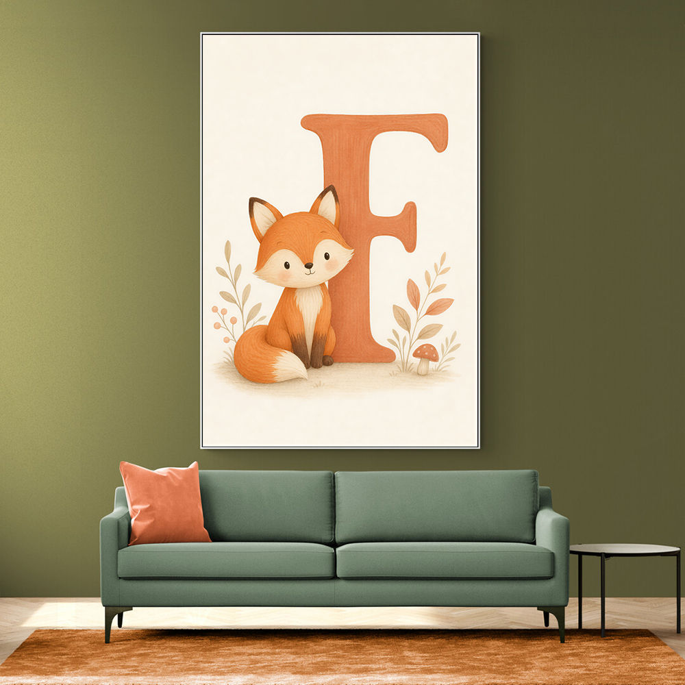 F For Fox Nursery Wall Art