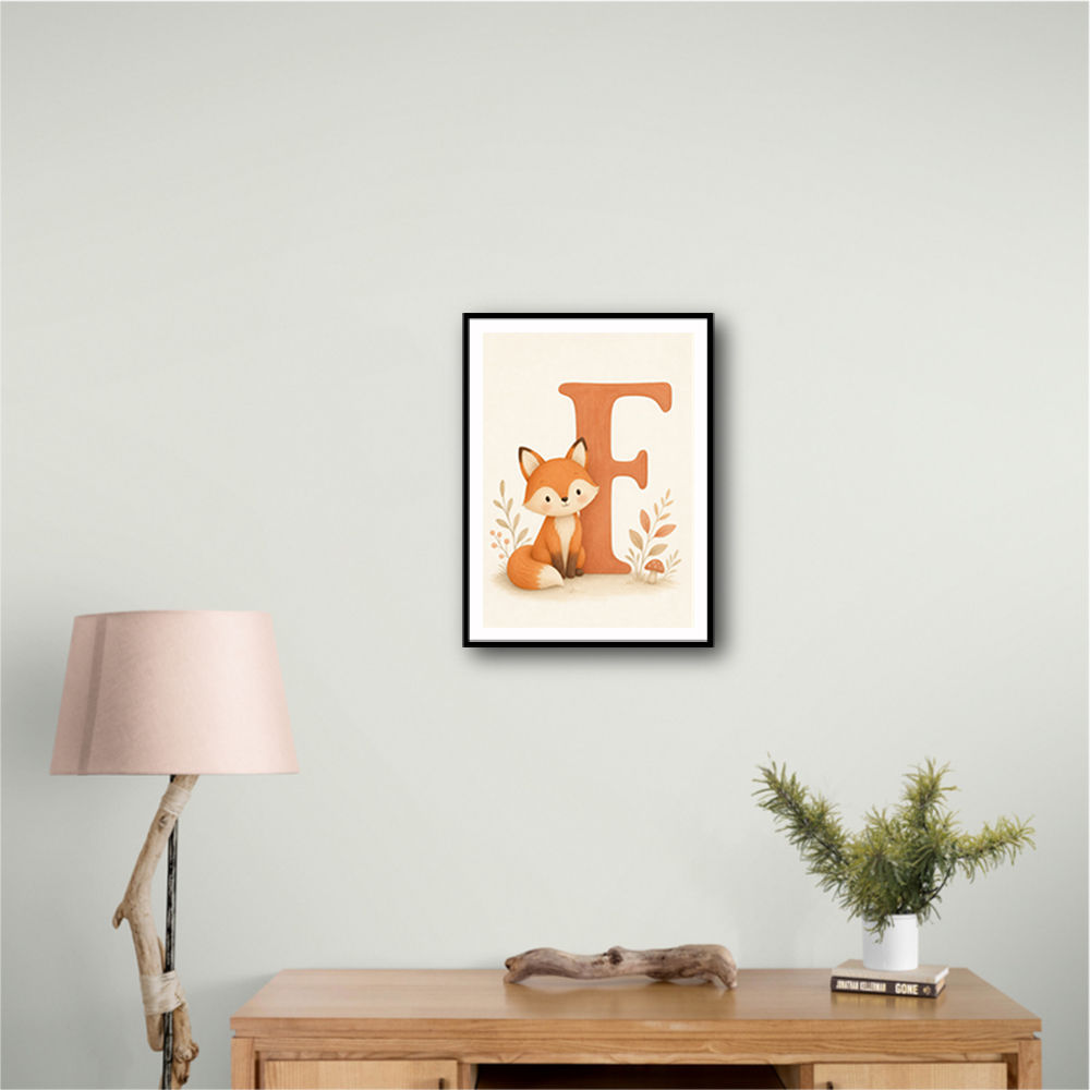 F For Fox Nursery Wall Art