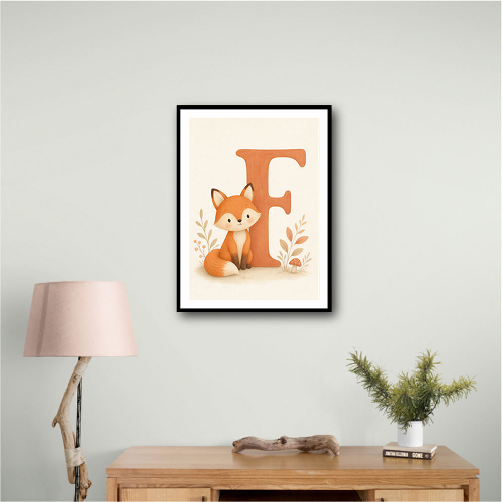 F For Fox Nursery Wall Art