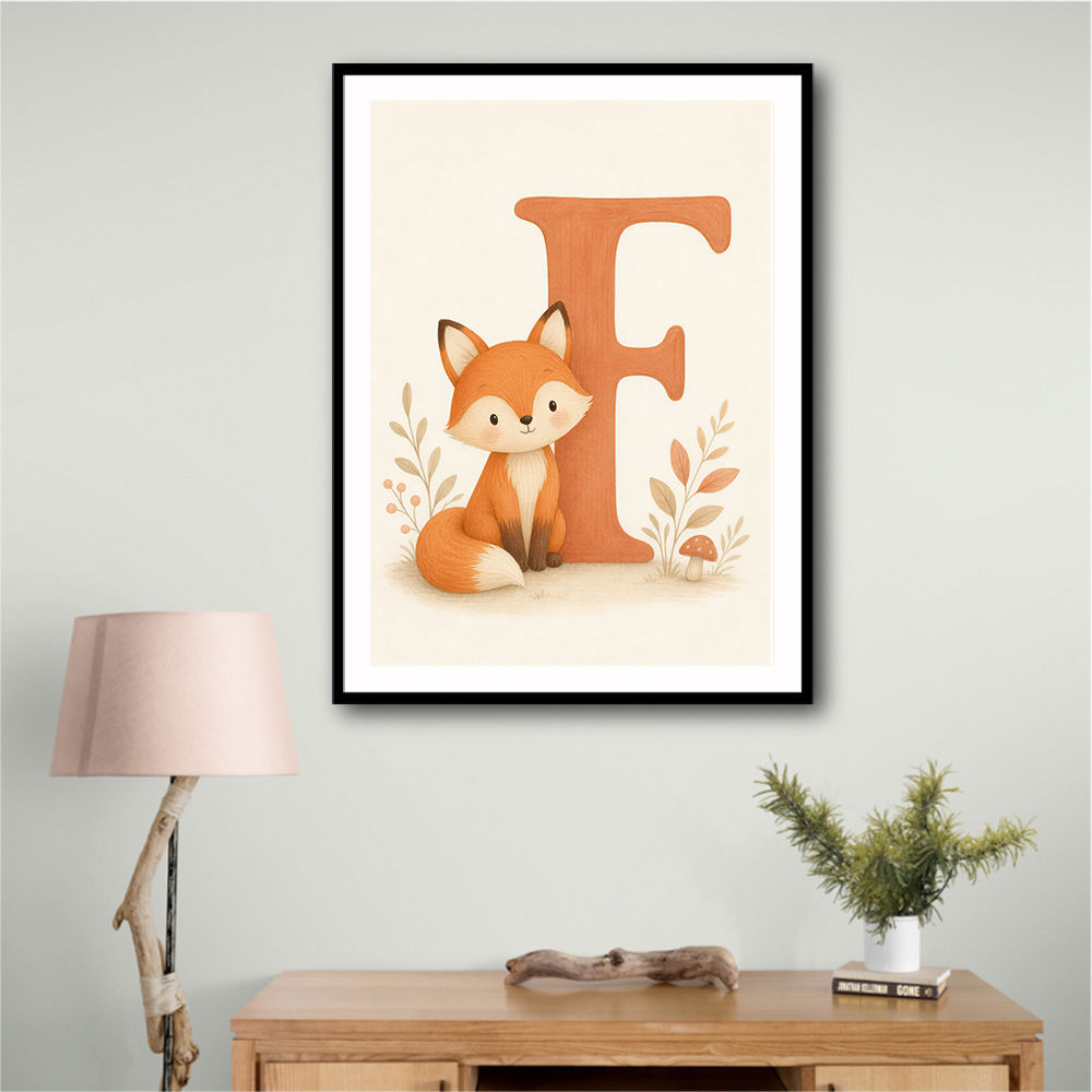 F For Fox Nursery Wall Art