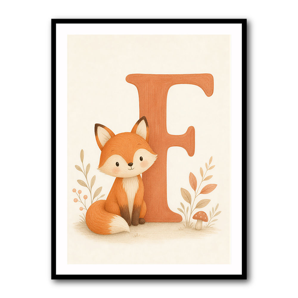 F For Fox Nursery Wall Art