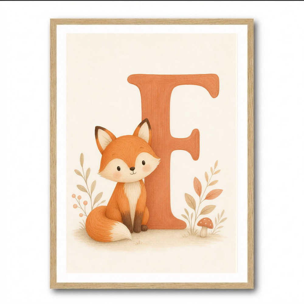 F For Fox Nursery Wall Art