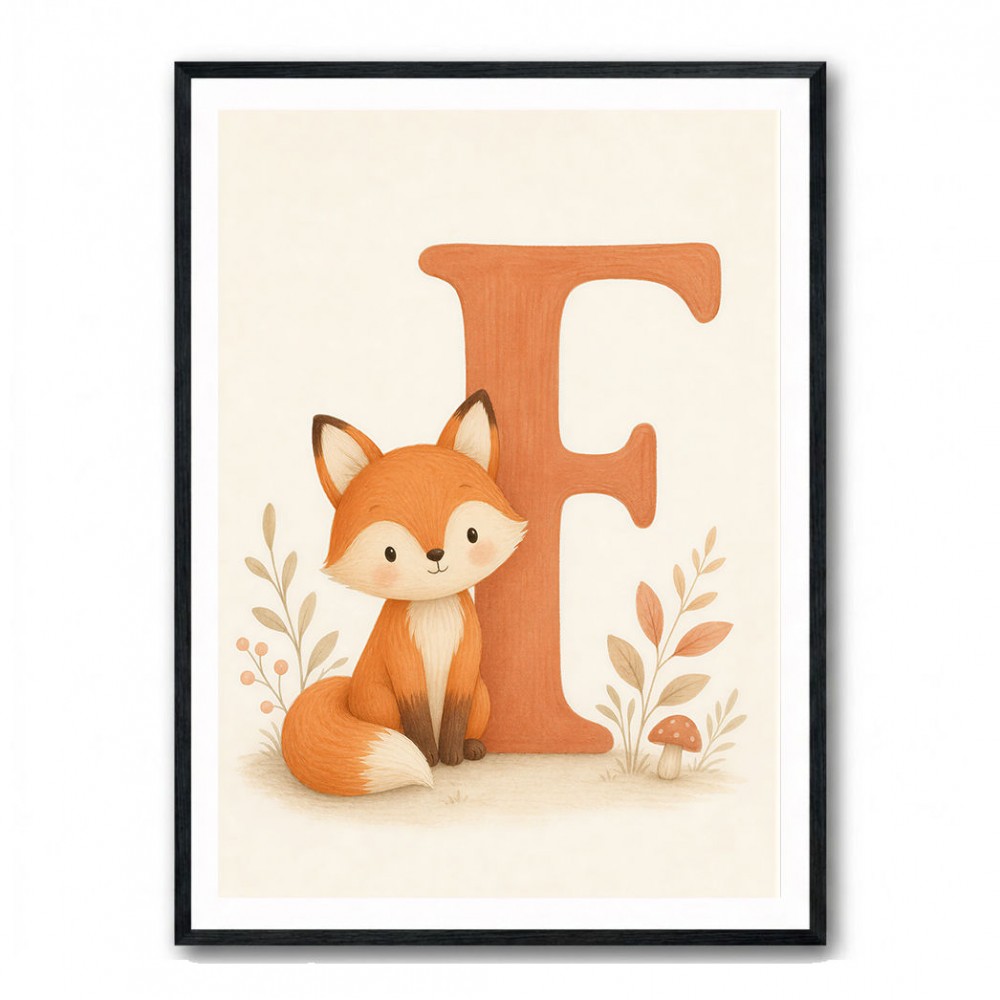 F For Fox Nursery Wall Art