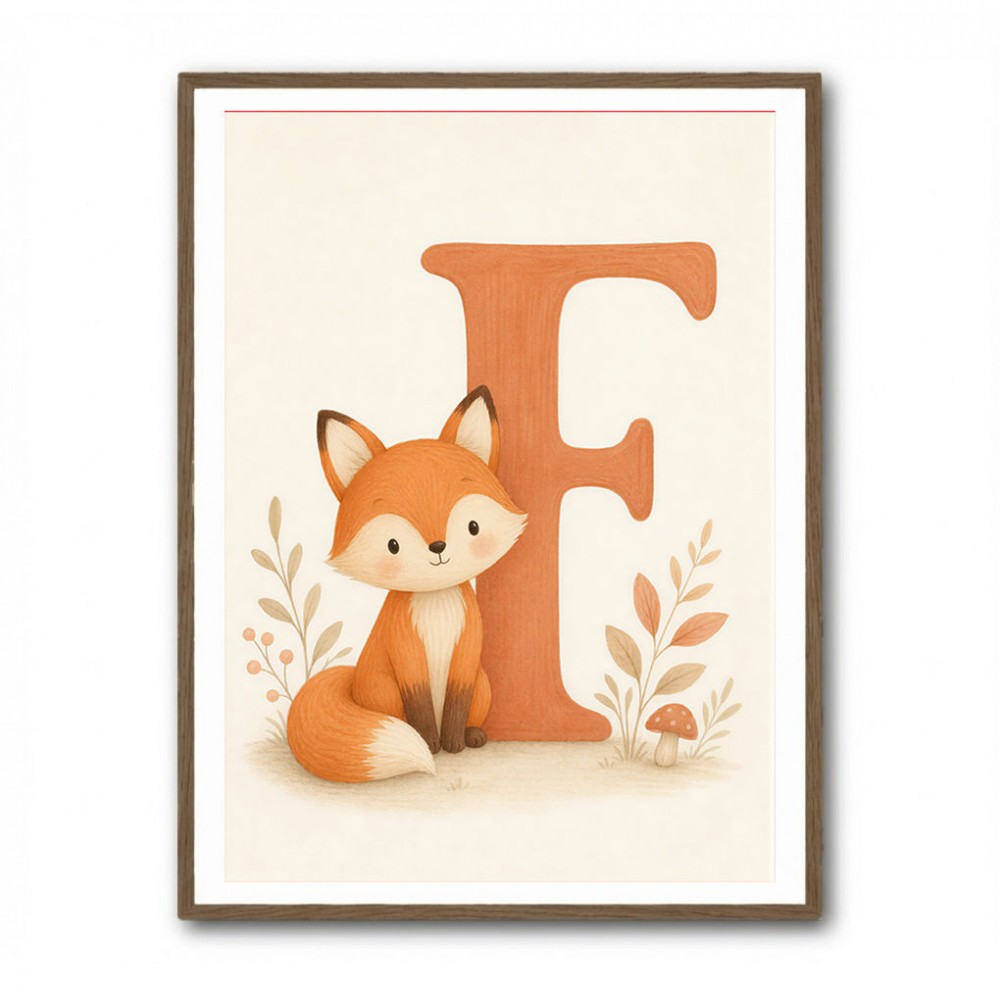 F For Fox Nursery Wall Art