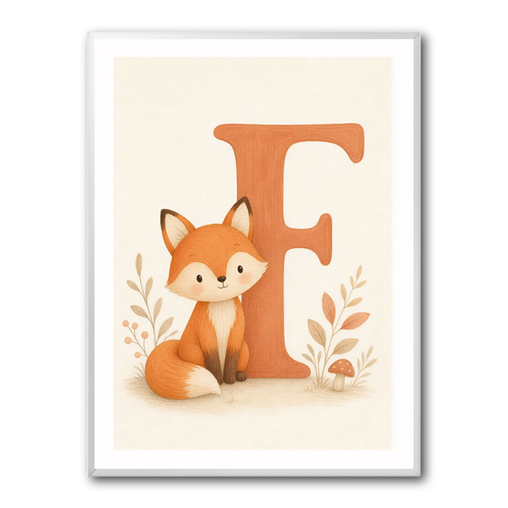 F For Fox Nursery Wall Art