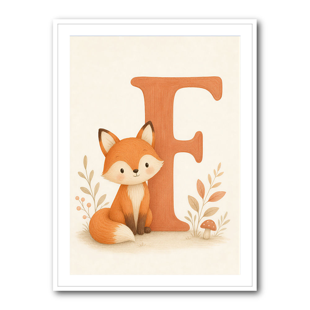 F For Fox Nursery Wall Art