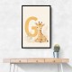G For Giraffe Wall Art