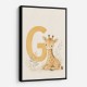 G For Giraffe Wall Art
