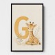 G For Giraffe Wall Art
