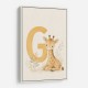 G For Giraffe Wall Art