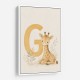 G For Giraffe Wall Art