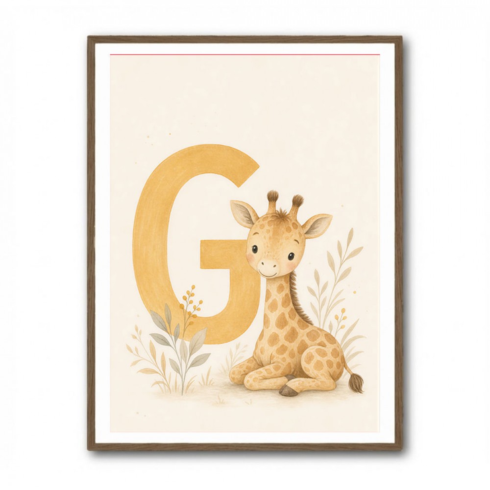 G For Giraffe Wall Art