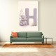 H For Hippo Watercolor Wall Art