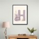H For Hippo Watercolor Wall Art