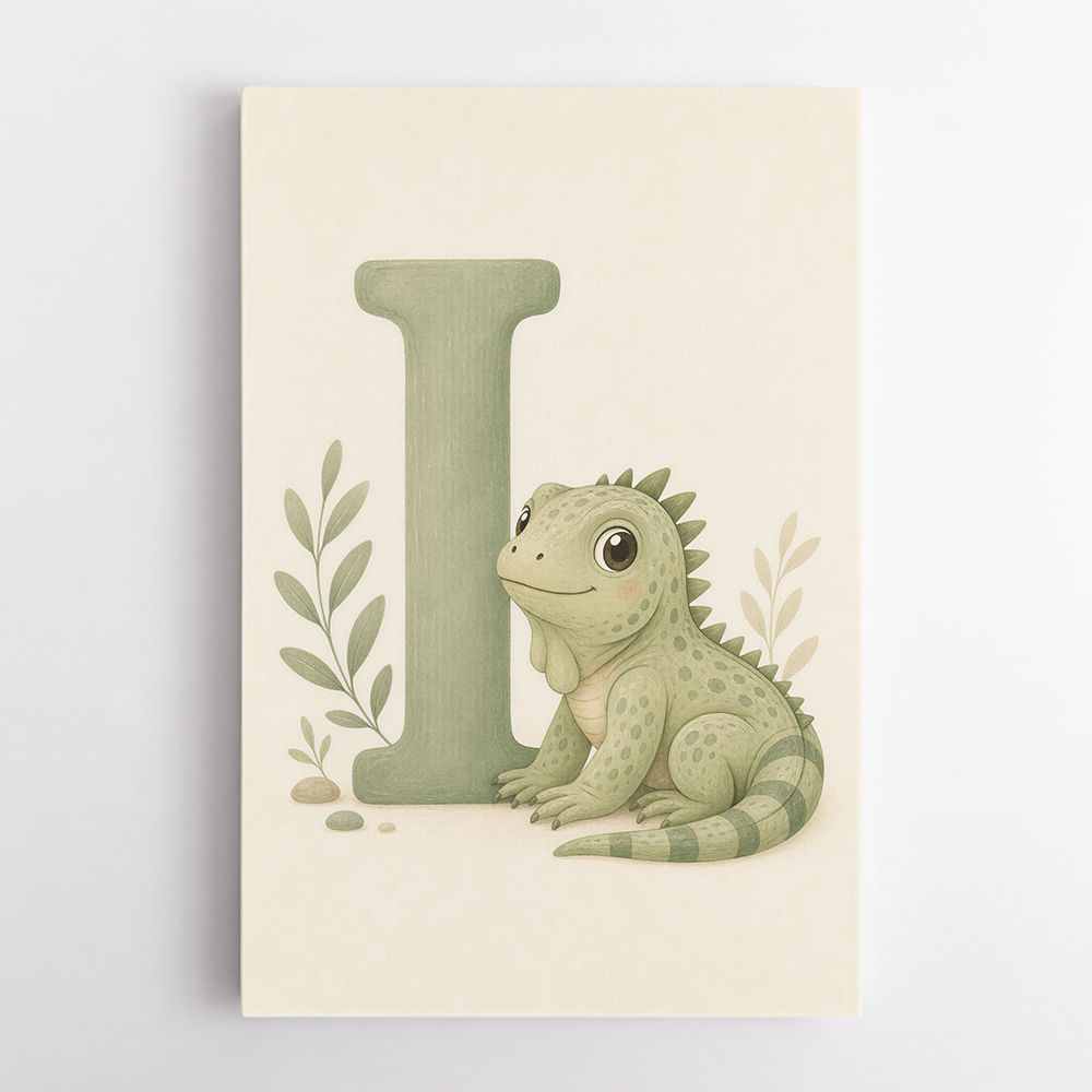 I For Iguana Nursery Wall Art