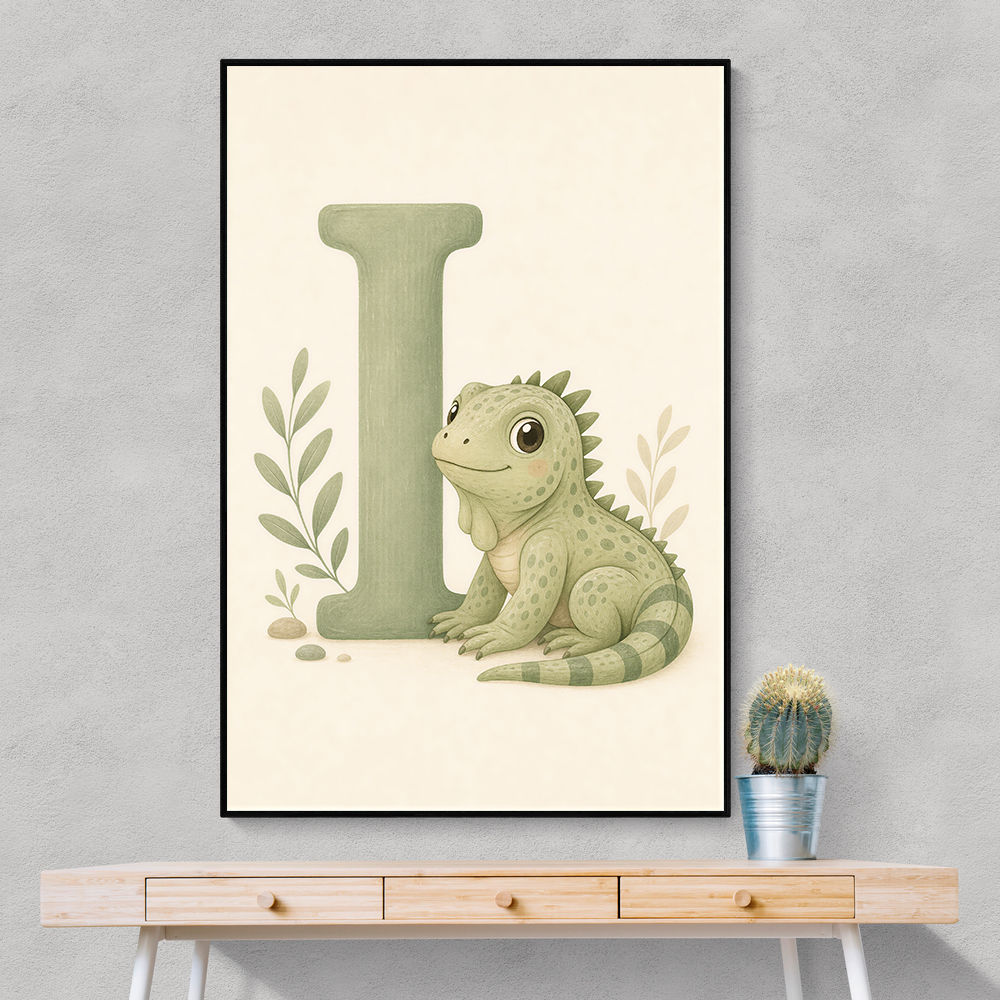 I For Iguana Nursery Wall Art
