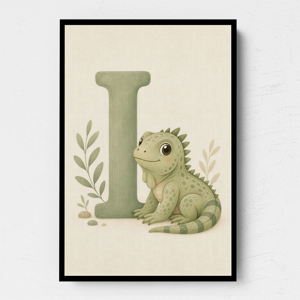 I For Iguana Nursery Wall Art
